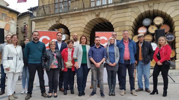 Acto de presentación de la candidatura de Ciudadanos Haro en la plaza de la Paz. 