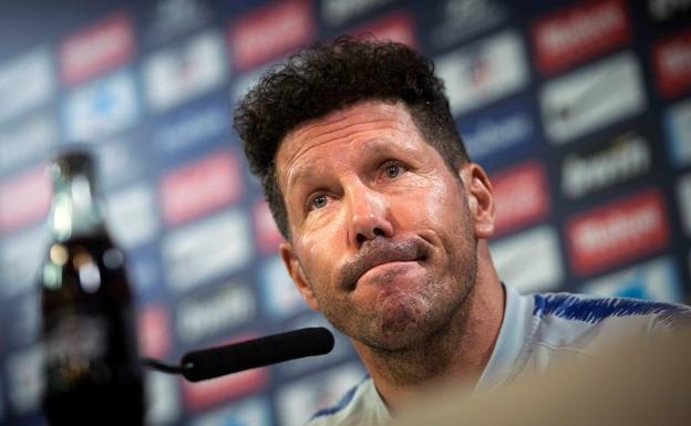 Diego Pablo Simeone, en rueda de prensa. 