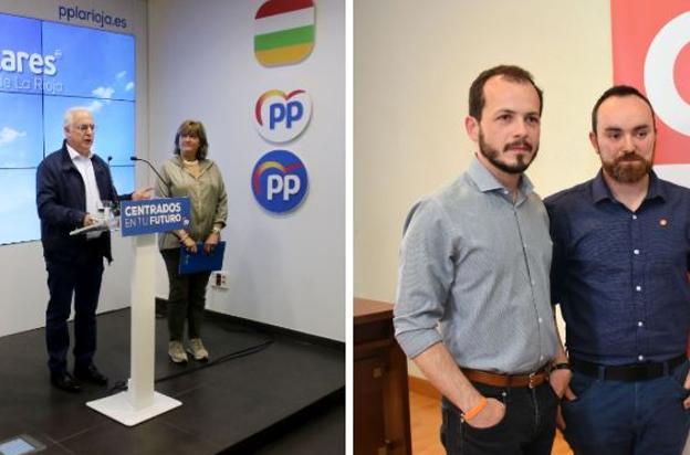 Ceniceros y Pablo Baena, en sendos actos electorales ayer.