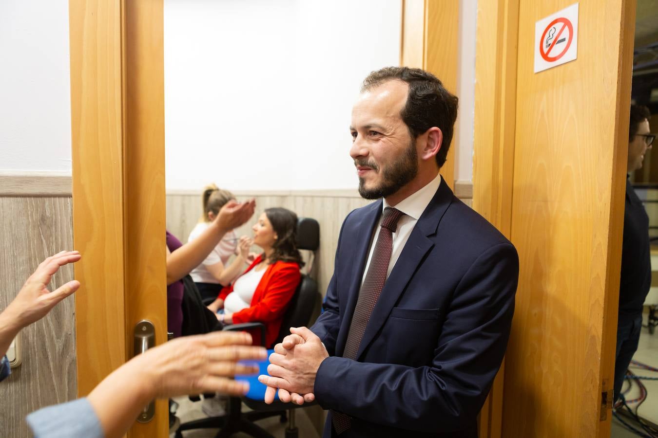 Fotos: La otra cara del debate de TVR de candidatos a la Presidencia del Gobierno riojano