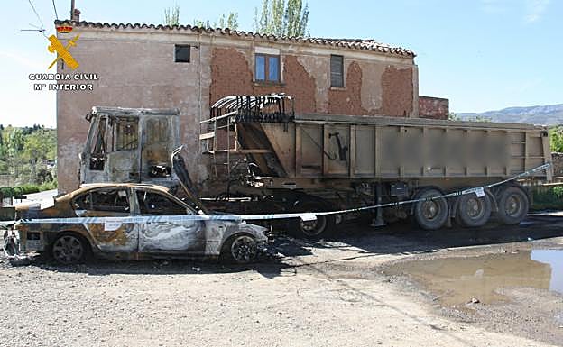 Detenido el presunto autor del incendio de un turismo, un camión y un semirremolque en Arnedo