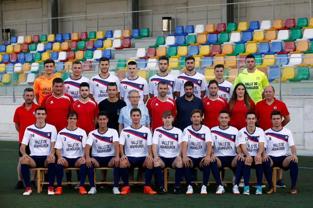 Plantilla de la Mutilvera, club convenido con Osasuna, que se enfrenta al Náxara. 