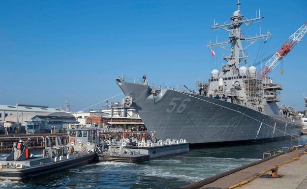 El destructor 'USS John McCain' el pasado noviembre en el muelle nipón de Yokosuka.
