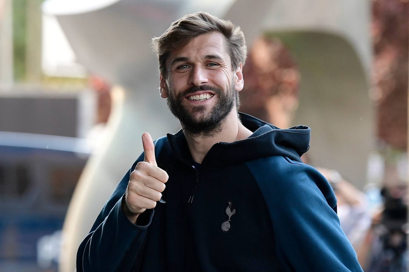 Fernando Llorente, ayer, a su llegada a Madrid