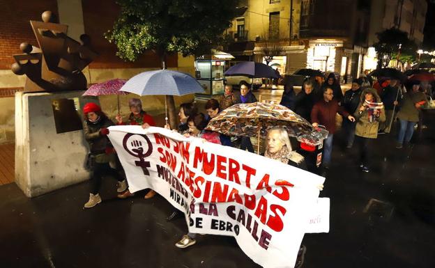 Una manifestación contra la violencia machista.