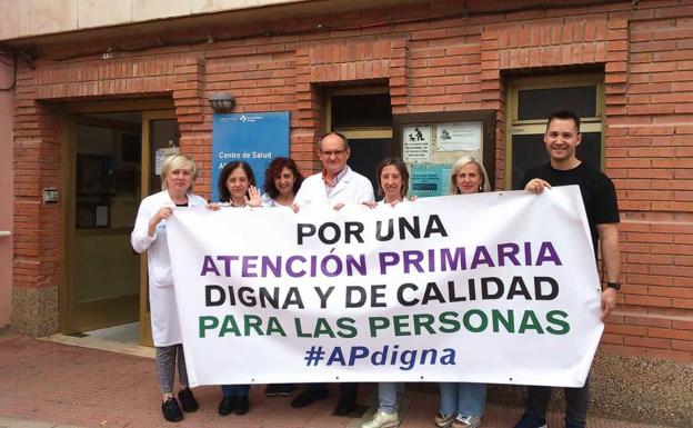 Concentración de los profesionales del centro de salud de Alberite.