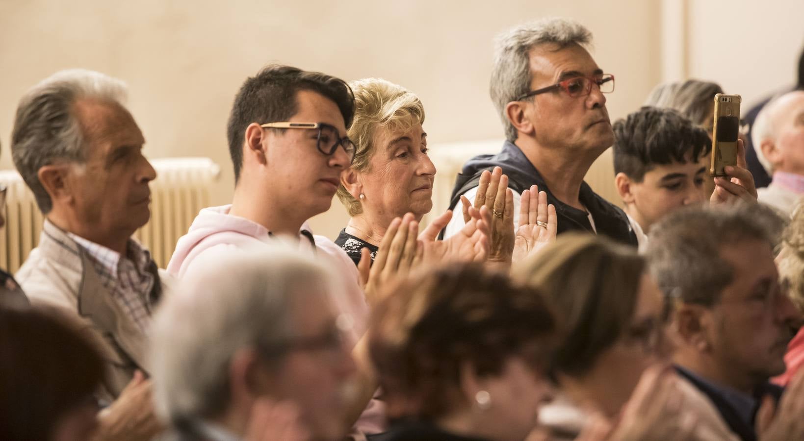 Acto de entrega de la Insignias de San Bernabé, en esta ocasión, al periodista Fernando Lázaro; la presidenta del CERMI, Manoli Muro; el médico Joaquín Yangüela; y la voluntaria María Jesús Romero