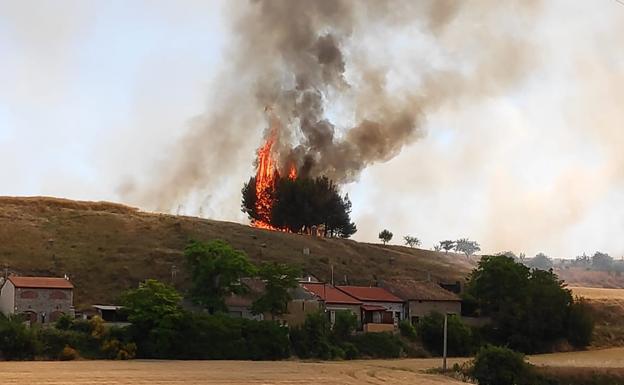 Una imagen del incendio