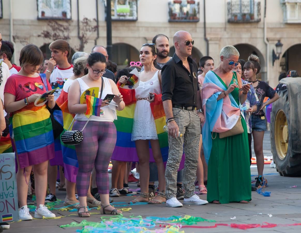 Unos jóvenes, durante la manifestación