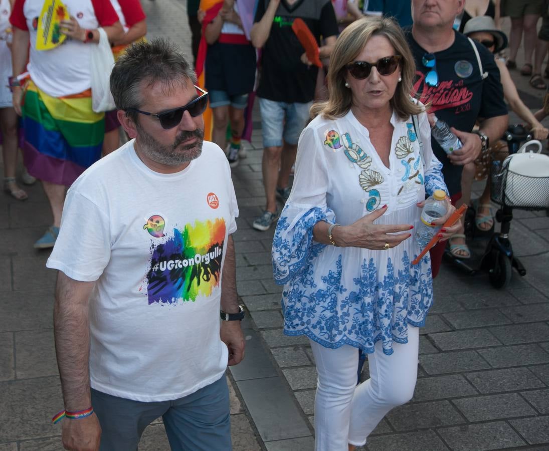 Unos jóvenes, durante la manifestación