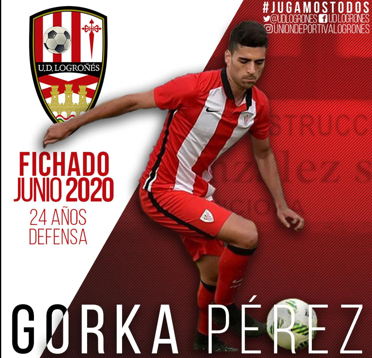 La UDL ficha al defensa Gorka Pérez procedente del Bilbao Athletic 