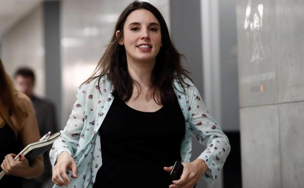 La portavoz de Unidas Podemos, Irene Montero.