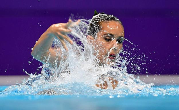 Ona Carbonell, durante un ejercicio. 