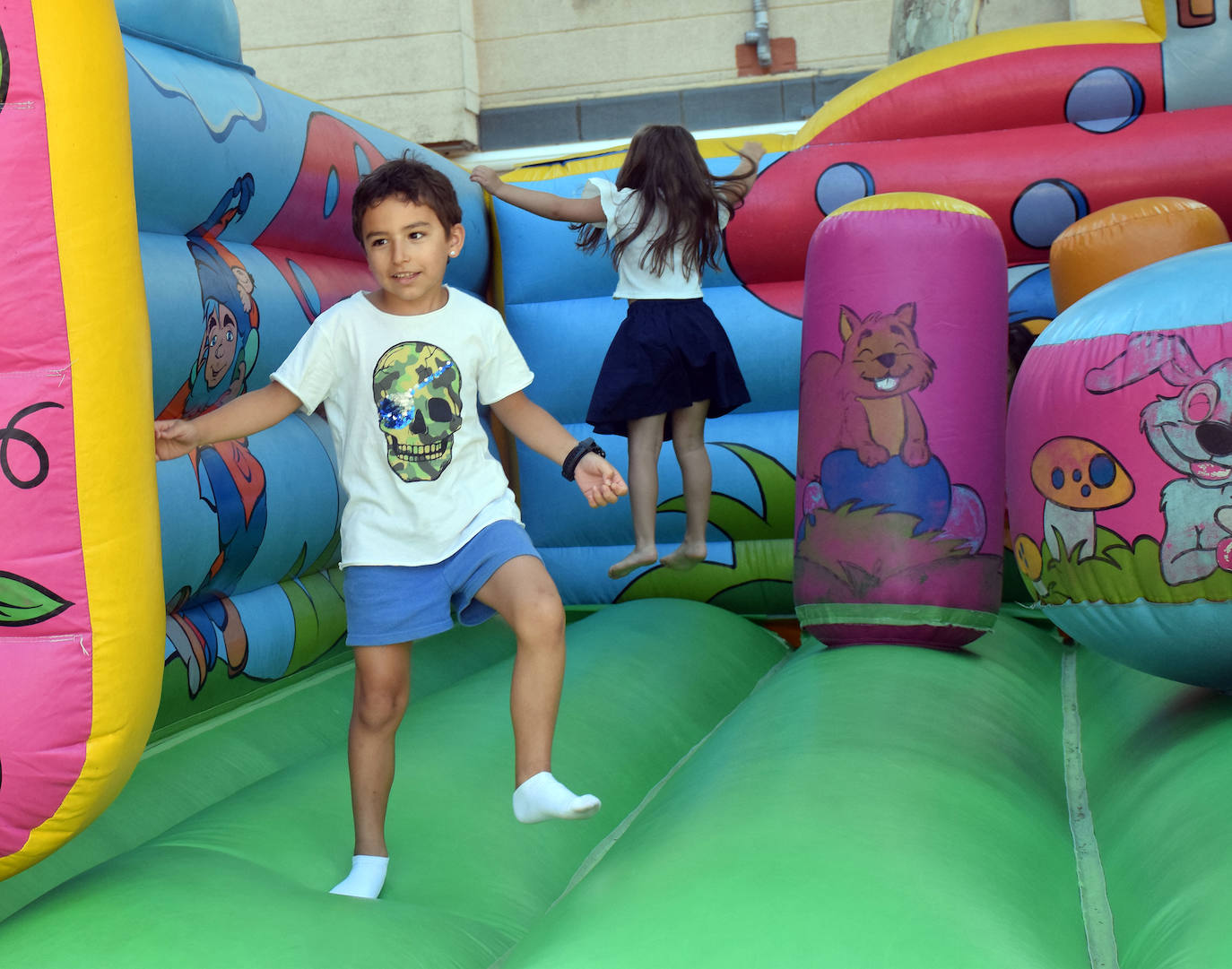 Un momento de las celebraciones en el logroñés barrio del Carmen