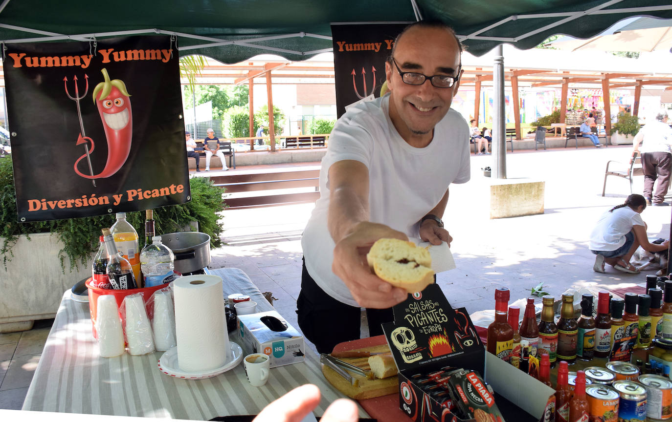 Un momento de las celebraciones en el logroñés barrio del Carmen