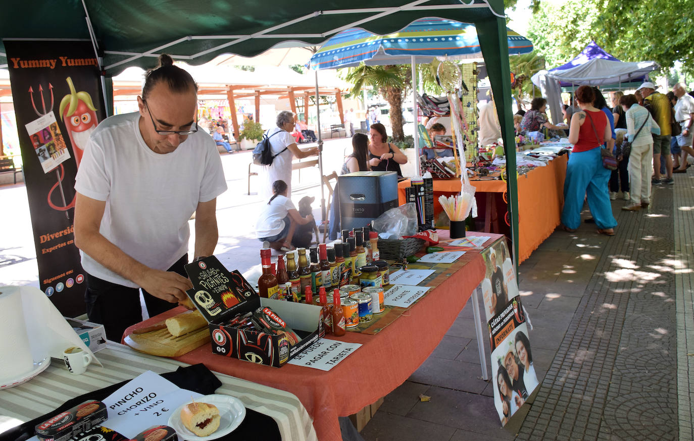 Un momento de las celebraciones en el logroñés barrio del Carmen