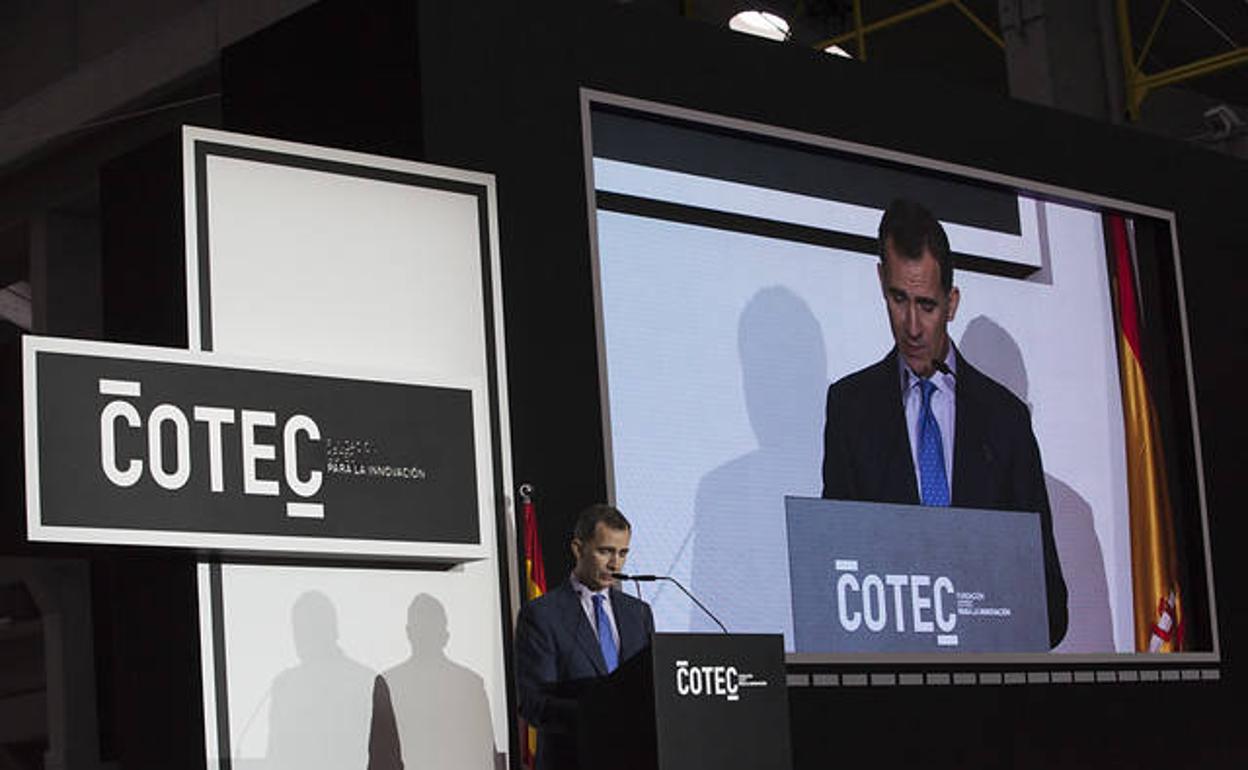 Felipe VI, durante un encuentro en la Fundación Cotec. 