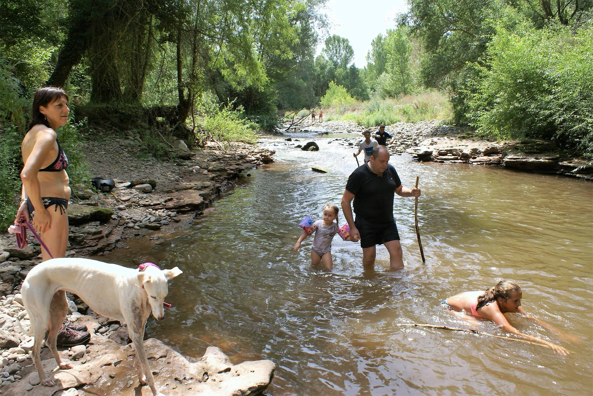 Fotos: Más de 200 najerinos bajaron ayer por el Najerilla en colchonetas, flotadores o a pie