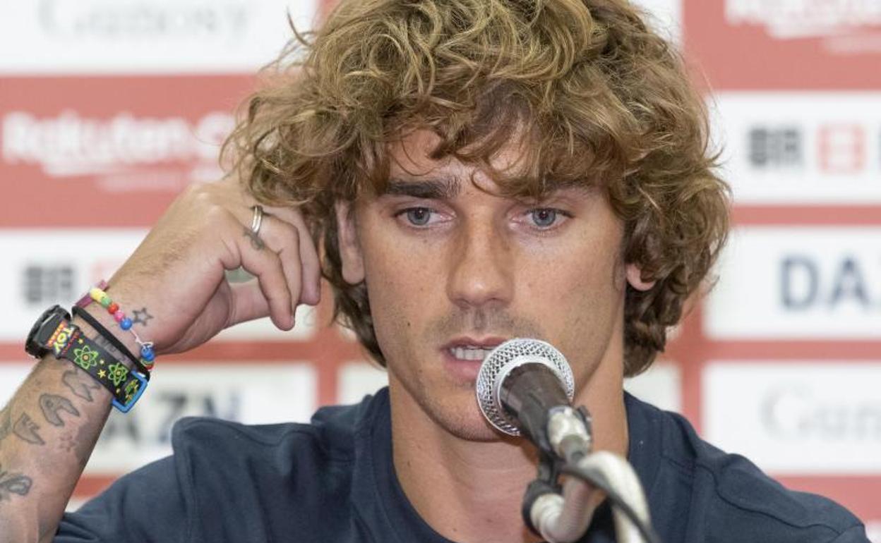 Antoine Griezmann, en conferencia de prensa en Japón. 