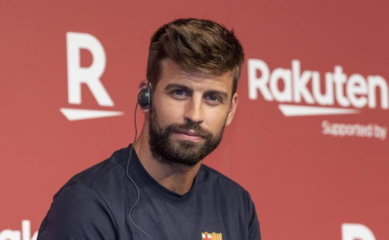 Gerard Piqué, durante una conferencia de prensa en Tokio. 