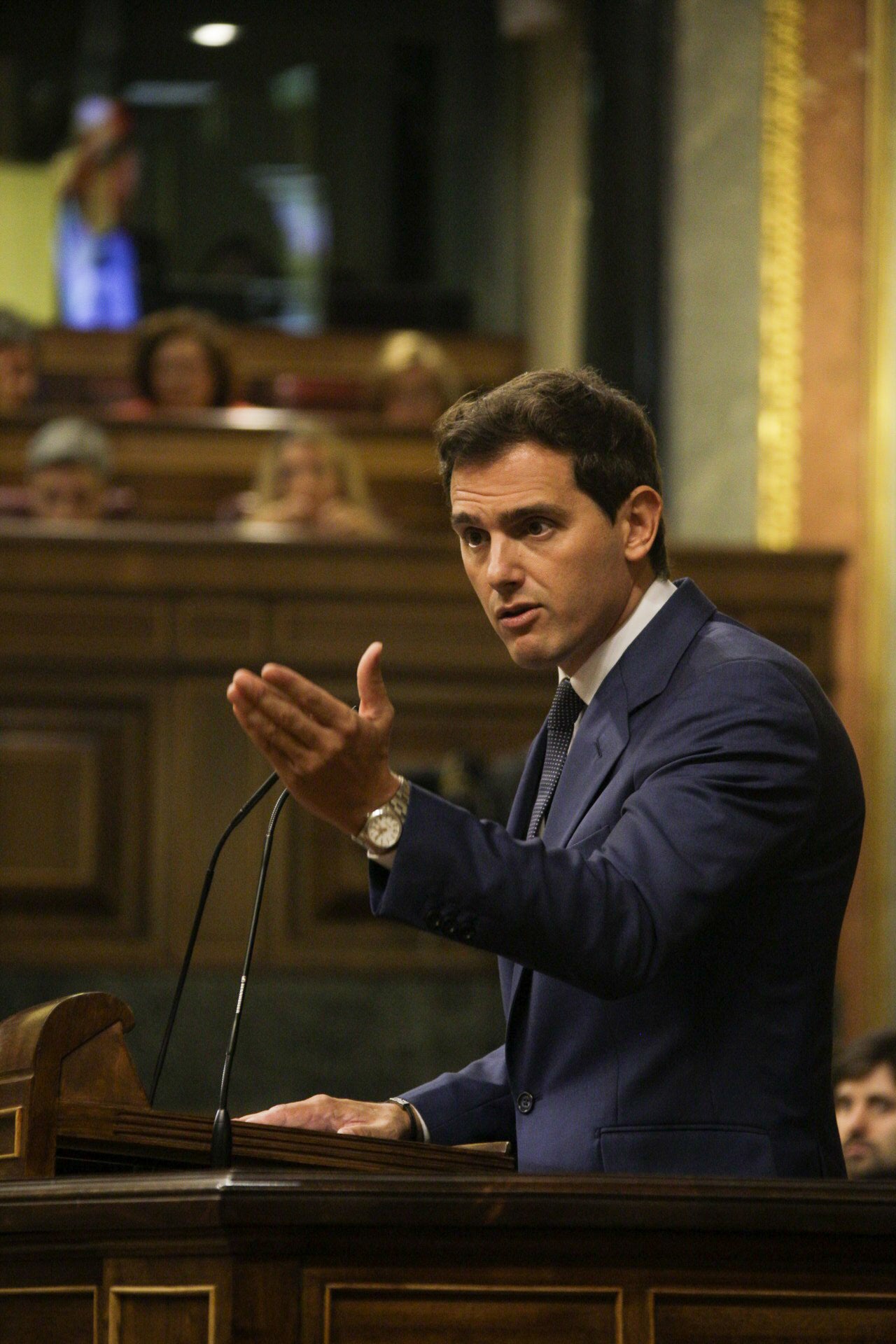 Albert Rivera (Cs) durante su discurso en la tercera sesión de investidura.