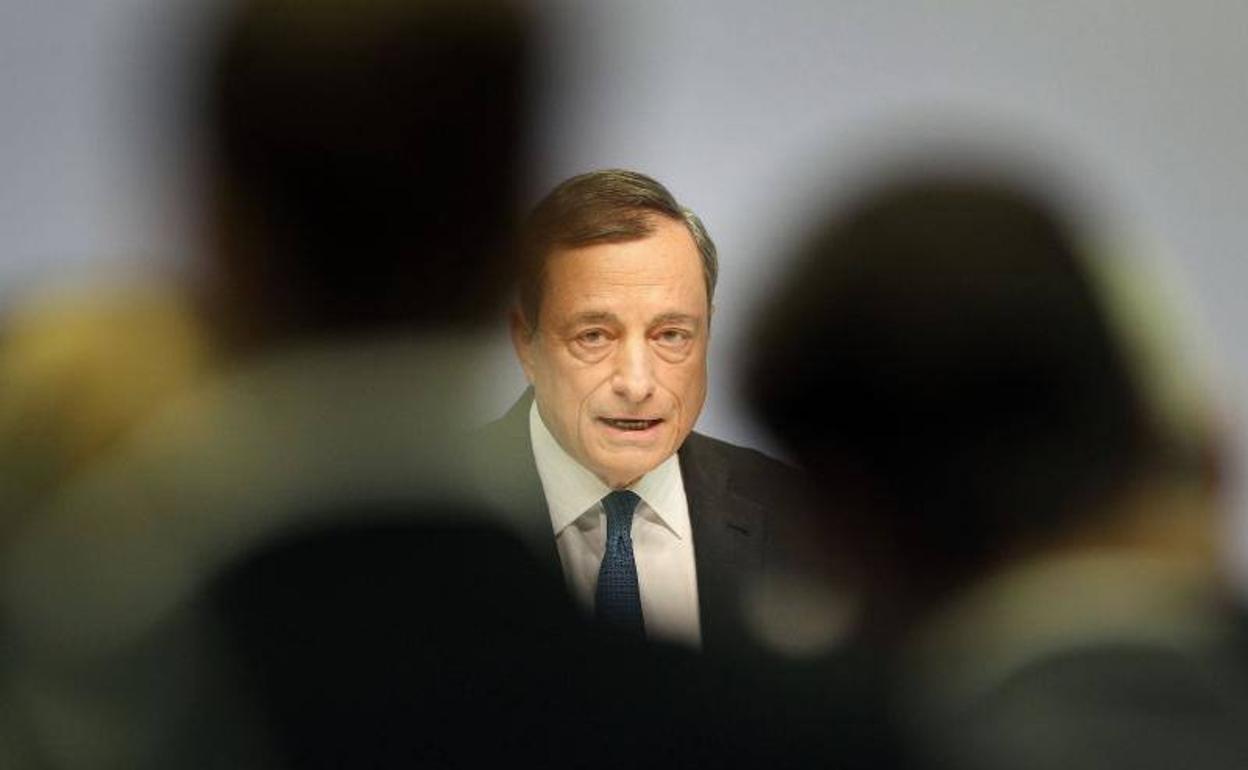 El presidente del Banco Central Europeo, Mario Draghi, durante una conferencia de prensa. 