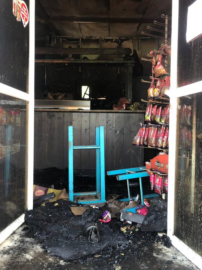 Incendio en el bar de las piscinas de Nalda