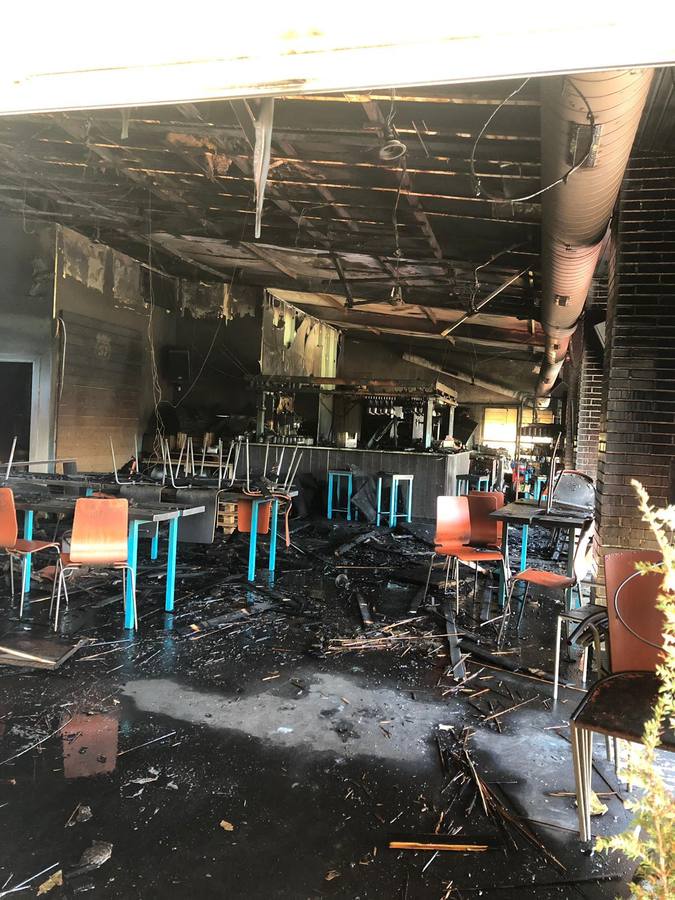 Incendio en el bar de las piscinas de Nalda