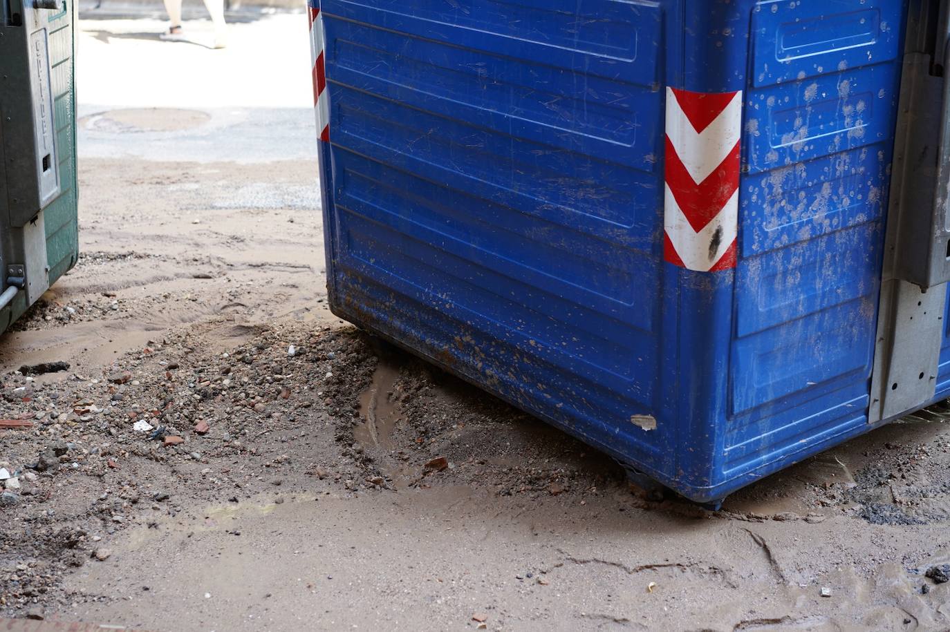 Fotos: Así ha quedado la calle Vitoria tras una nueva rotura de una tubería