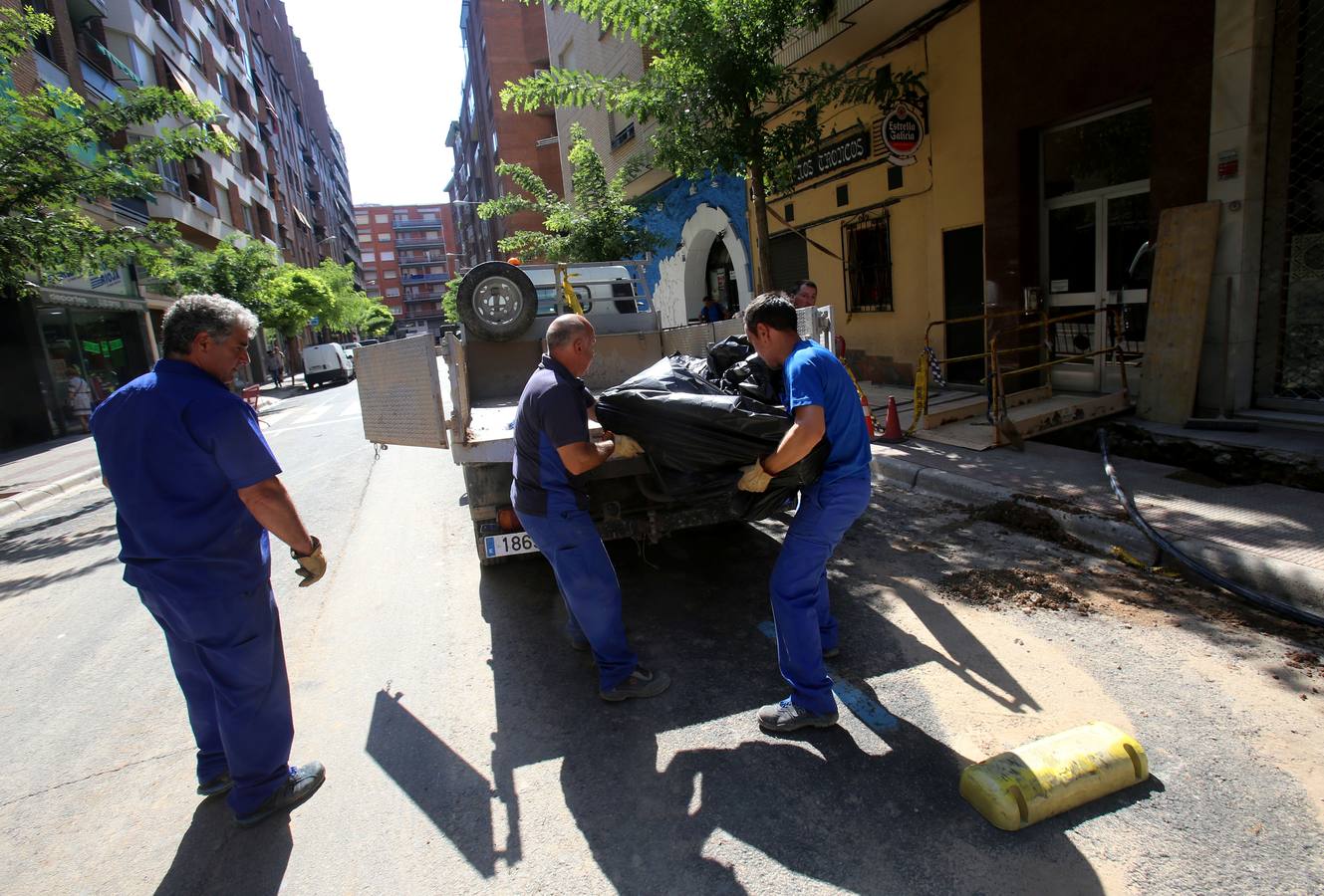 Fotos: Los trabajos en la calle Vitoria, en imágenes