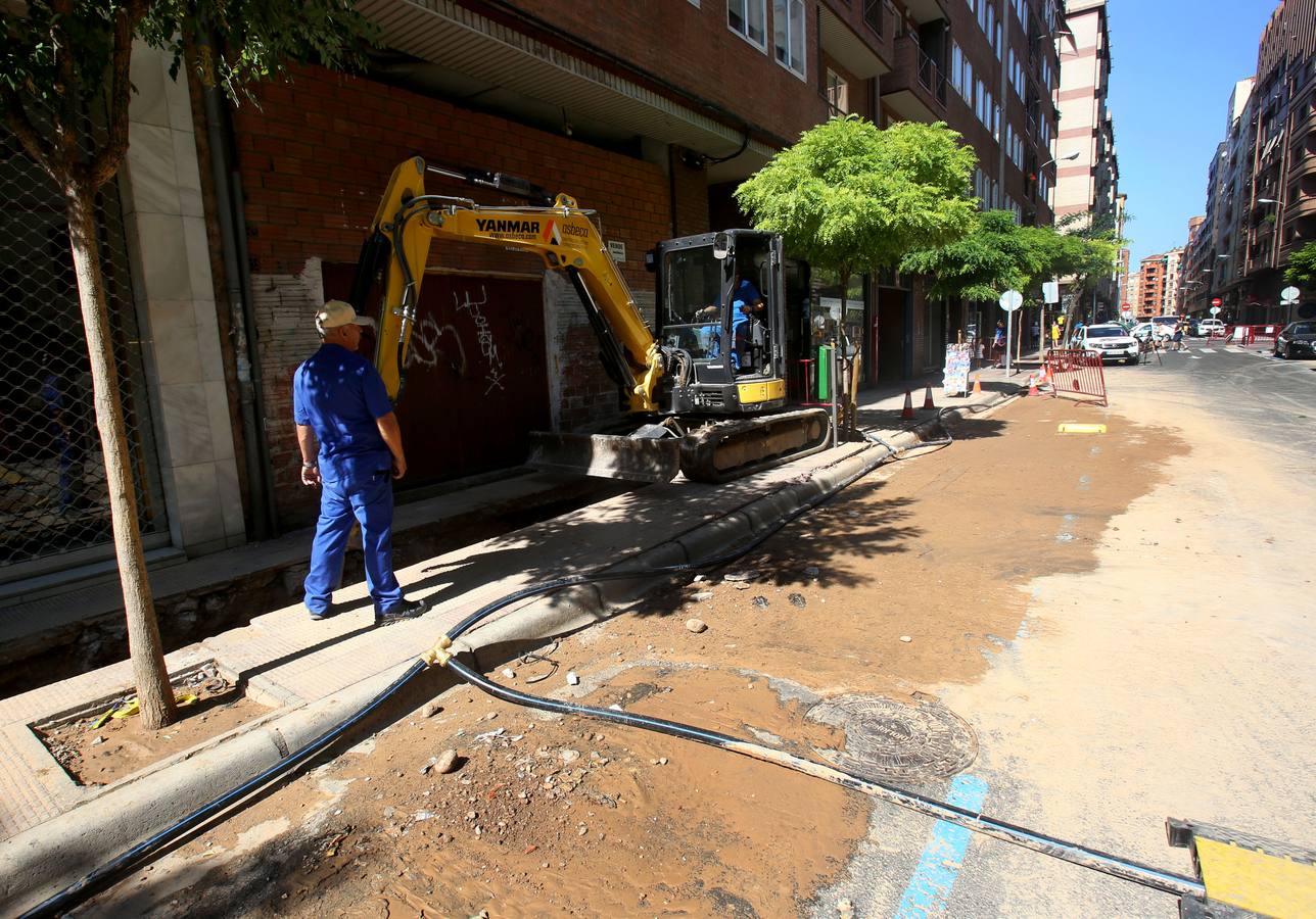 Fotos: Los trabajos en la calle Vitoria, en imágenes