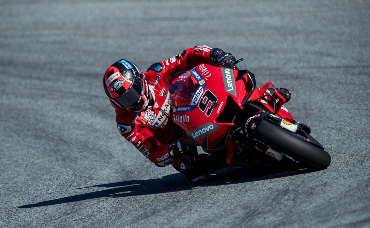 Danilo Petrucci, durante la carrera en Austria.