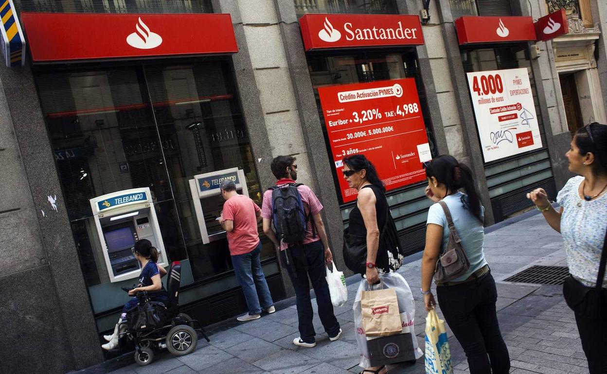 Una sucursal del Banco Santander.