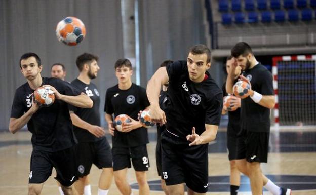 Entrenamiento del Ciudad de Logroño. 