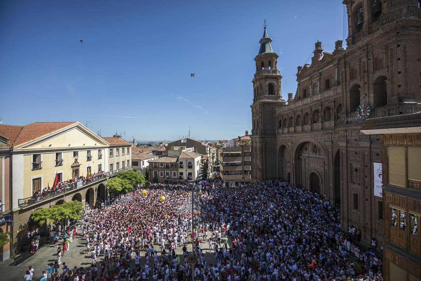 Disparo del cohete en Alfaro.