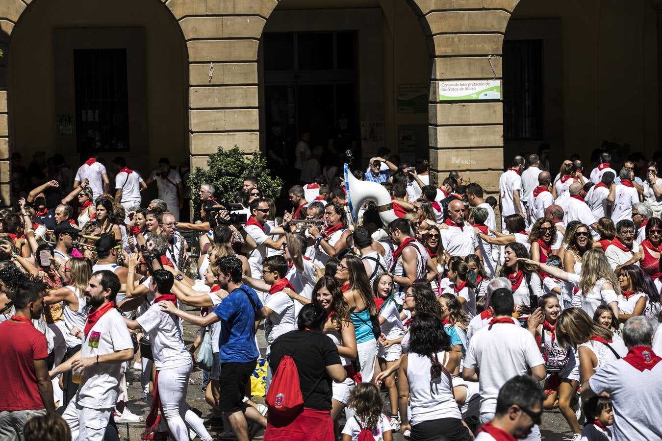 Disparo del cohete en Alfaro.