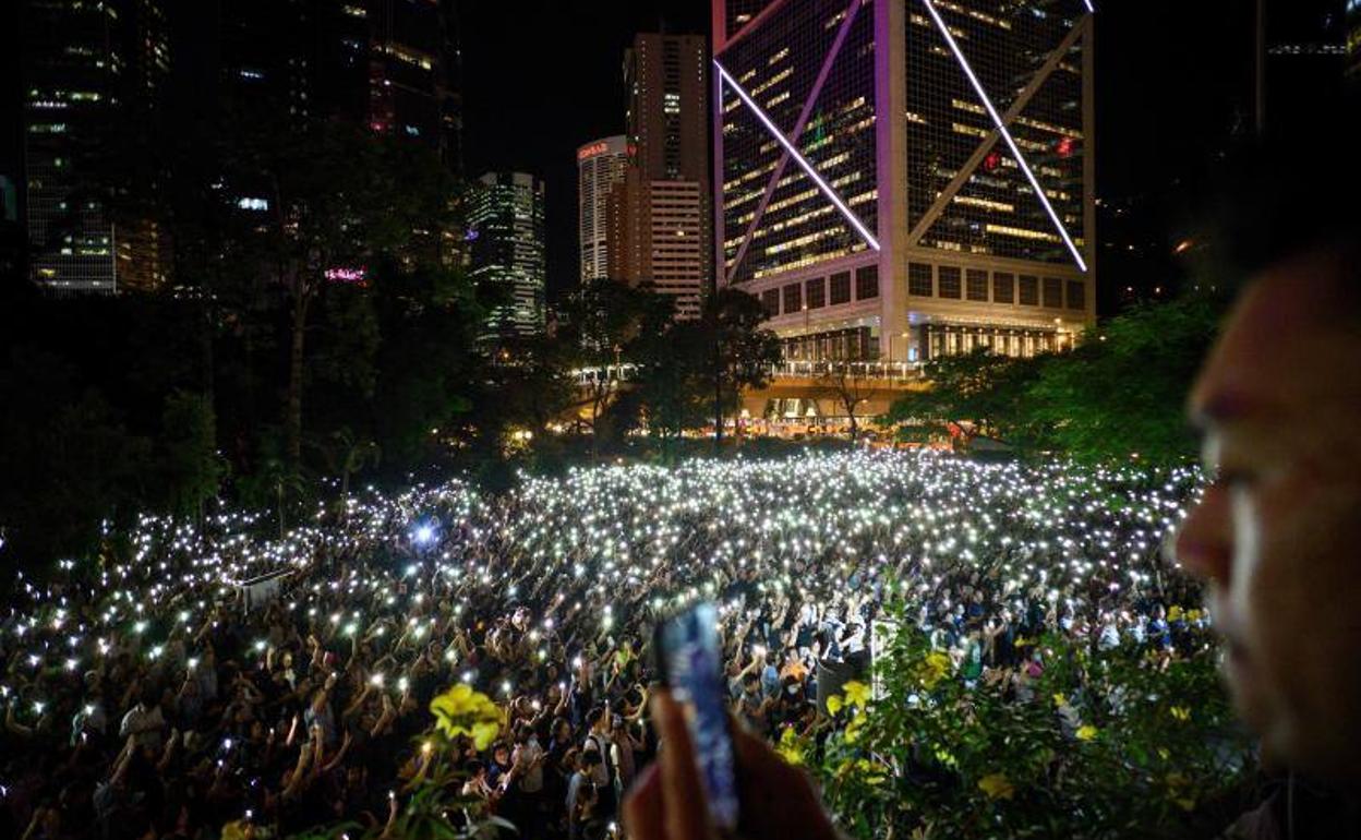 Protestas en Hong Kong. 