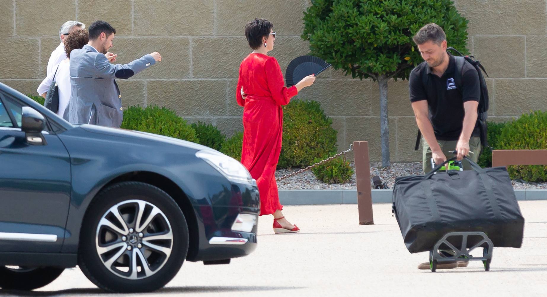 Andreu, en su llegada a la comida.