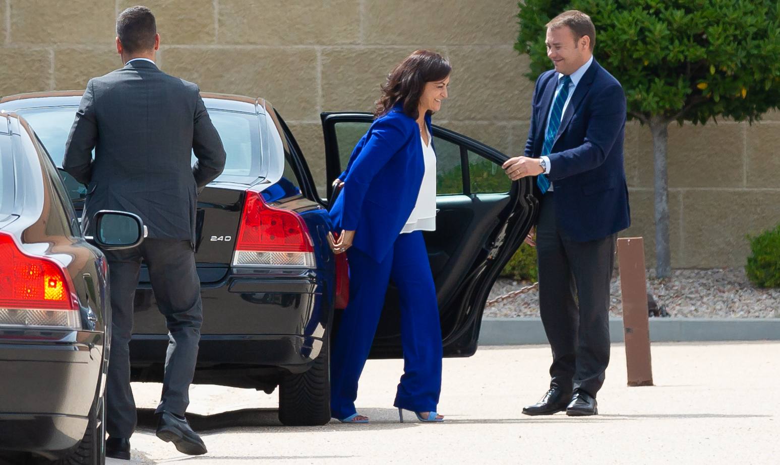 Andreu, en su llegada a la comida.
