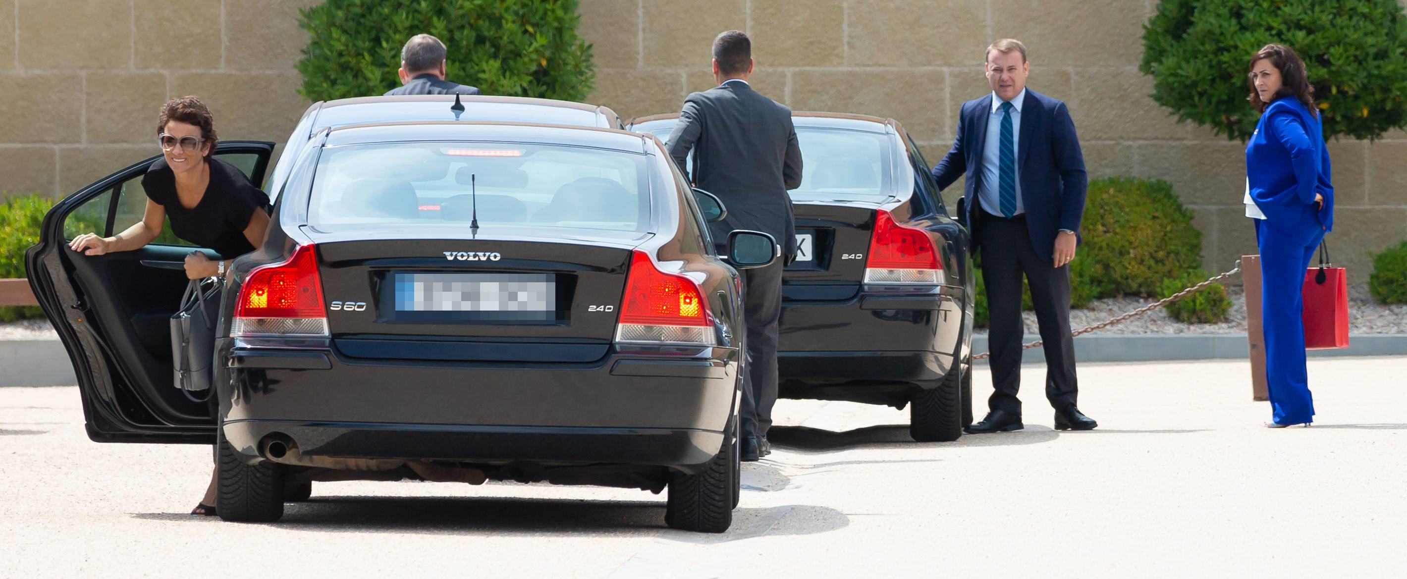 Andreu, en su llegada a la comida.
