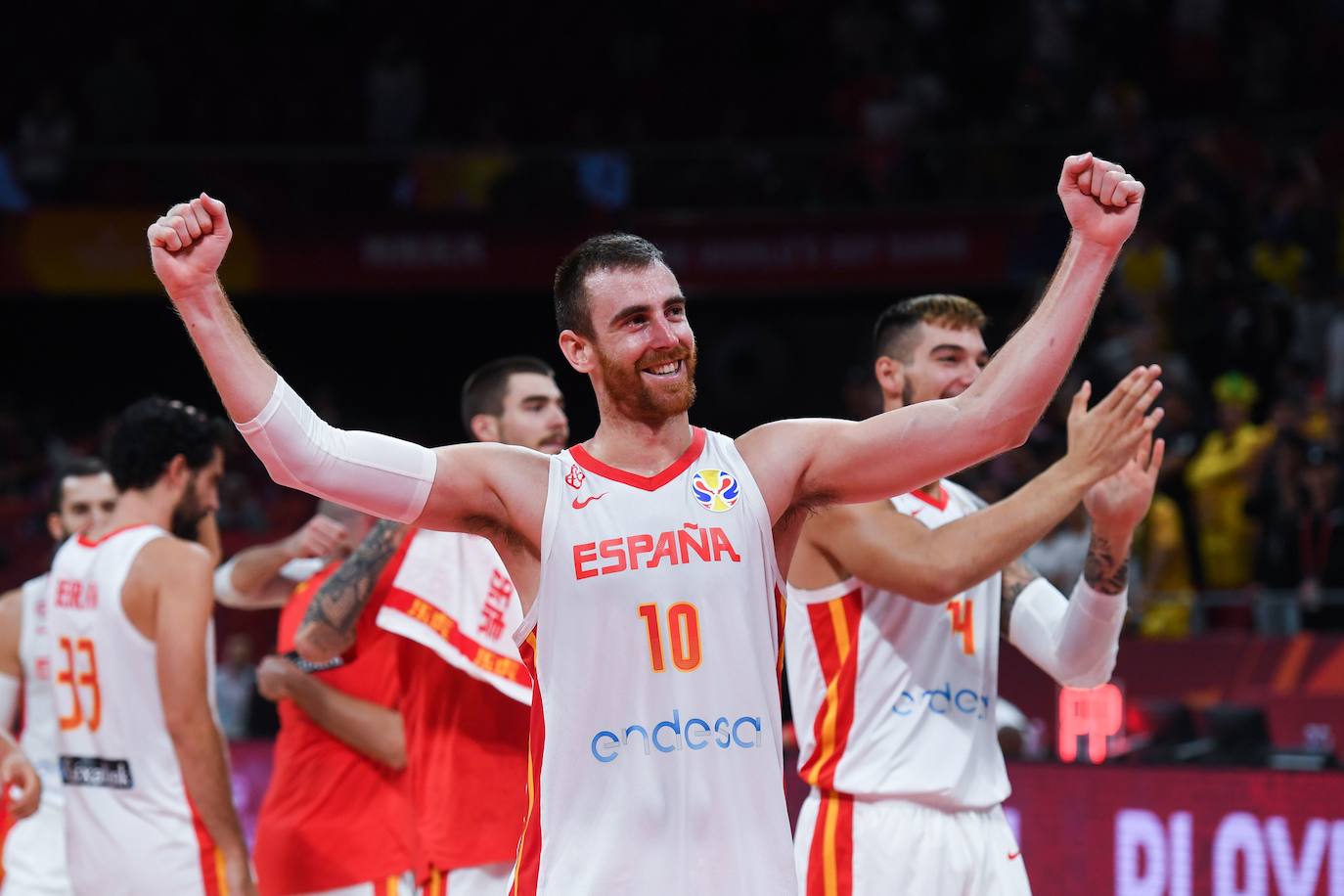 La celebración de España, en imágenes, tras meterse en la final del Mundial.