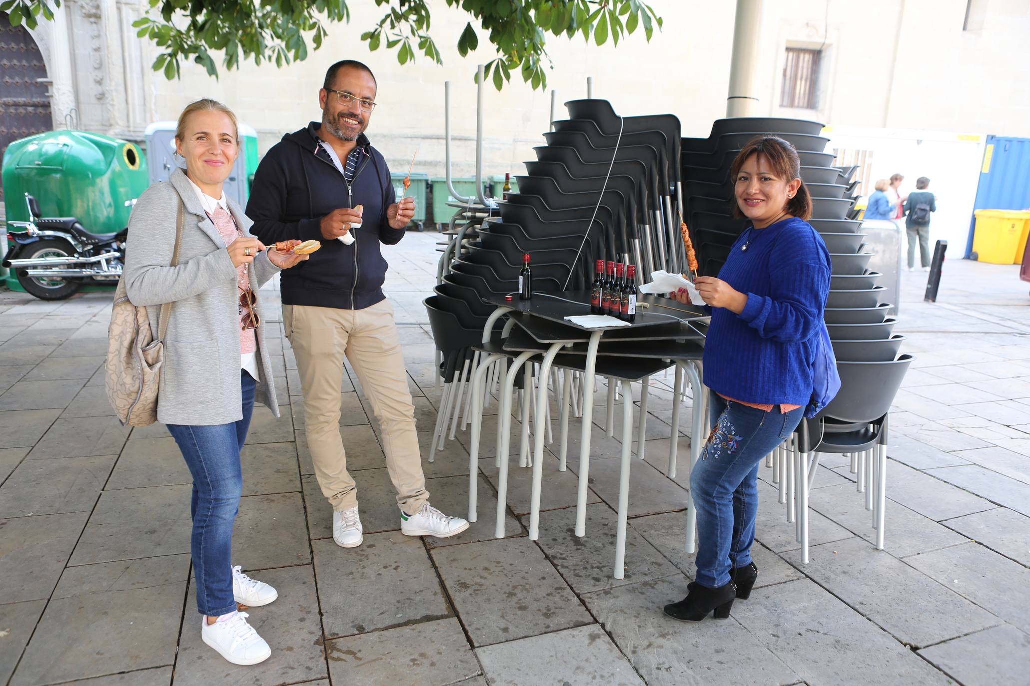 Degustaciones de choricillo, panceta y sardina