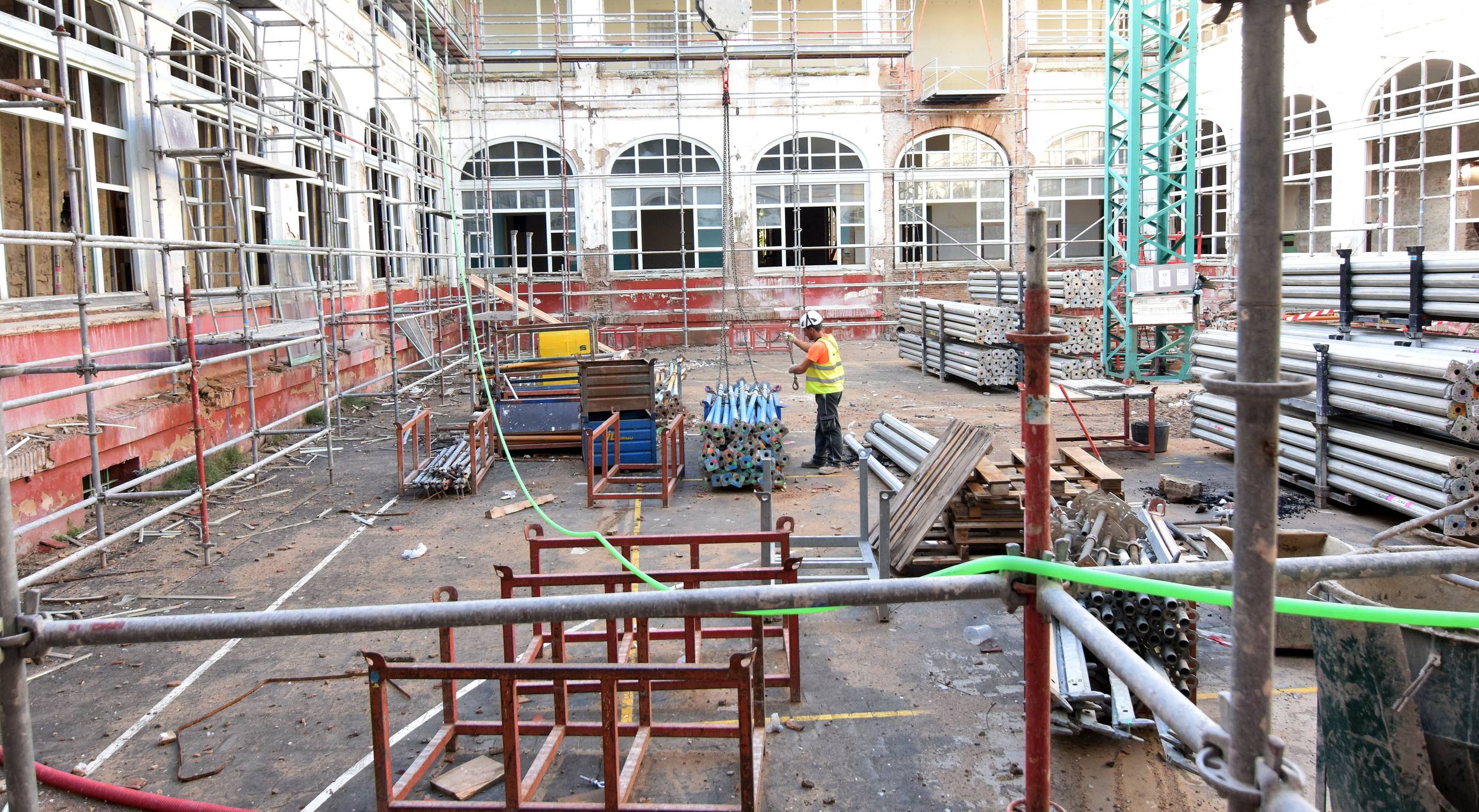 En las obras del Sagasta