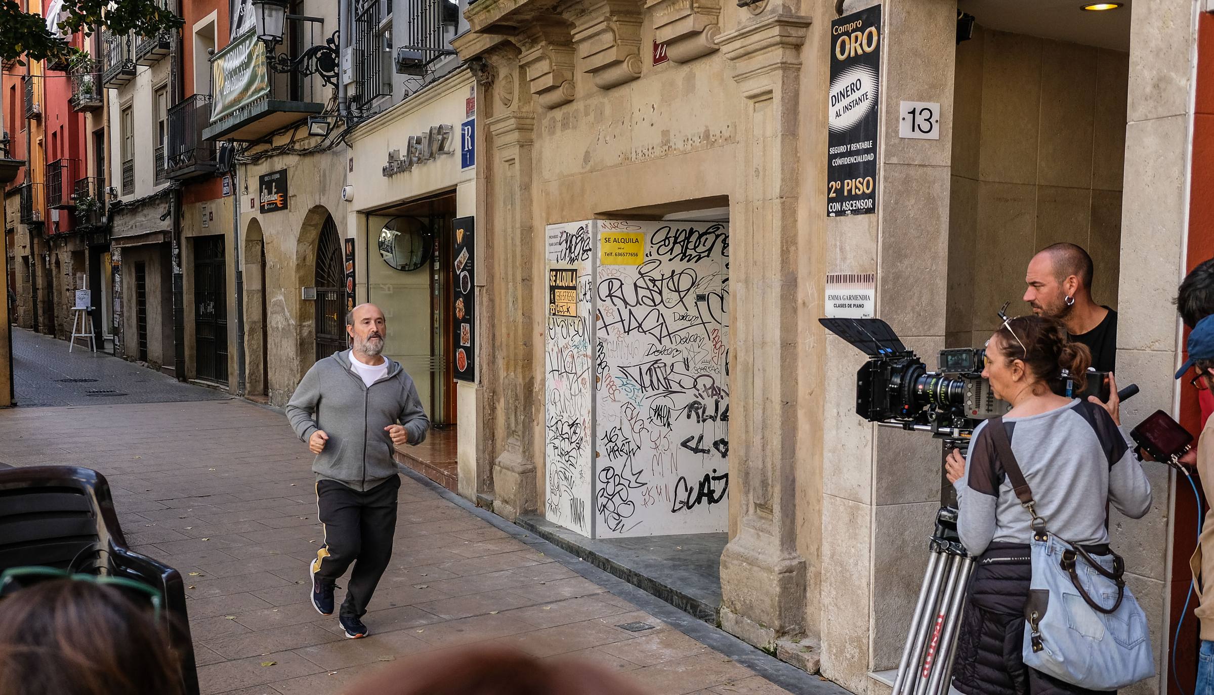 Javier Cámara rueda en Logroño su serie 'Vota Juan'