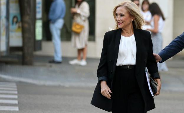 Llegada de Cristina Cifuentes a la Audiencia Nacional de Madrid.