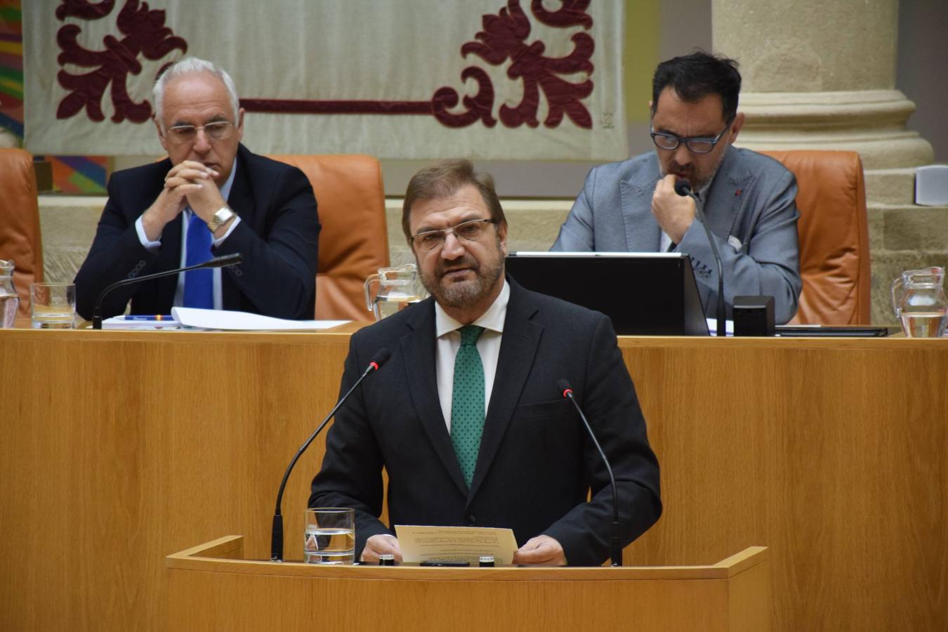 Sesión plenaria en el Parlamento de La Rioja. 