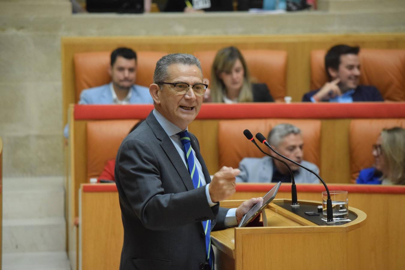 Sesión plenaria en el Parlamento de La Rioja. 