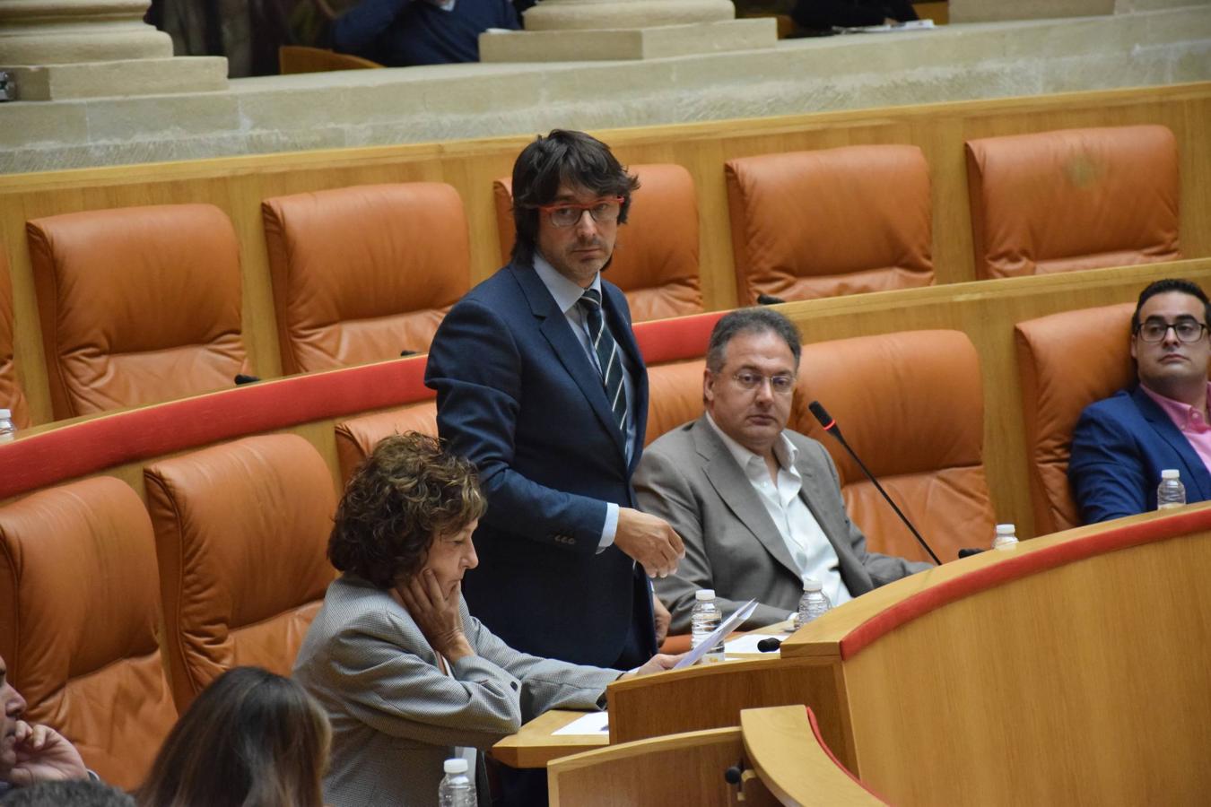 Sesión plenaria en el Parlamento de La Rioja. 