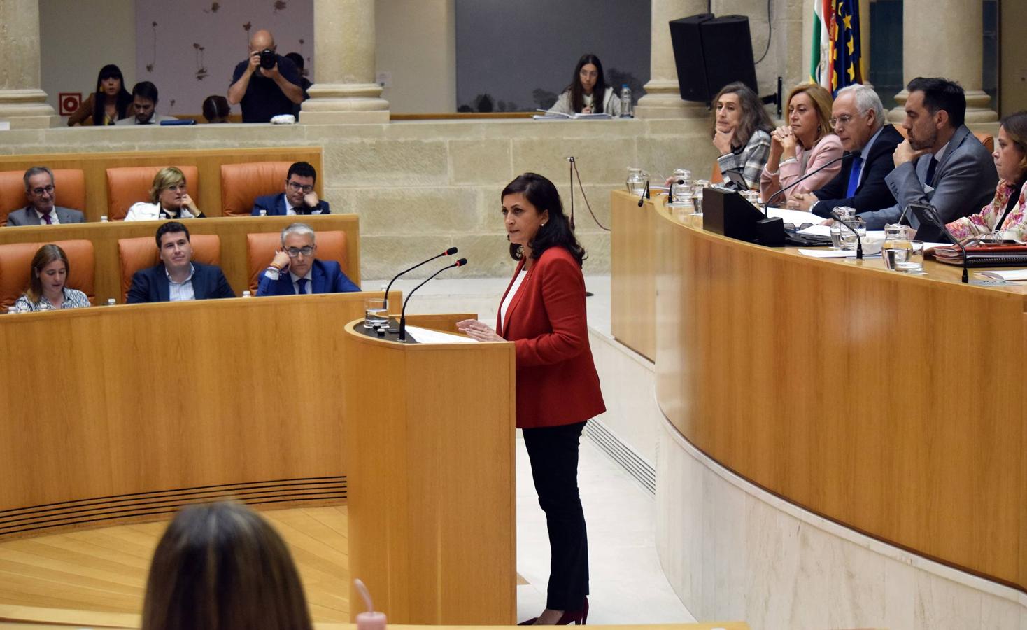 Sesión plenaria en el Parlamento de La Rioja. 