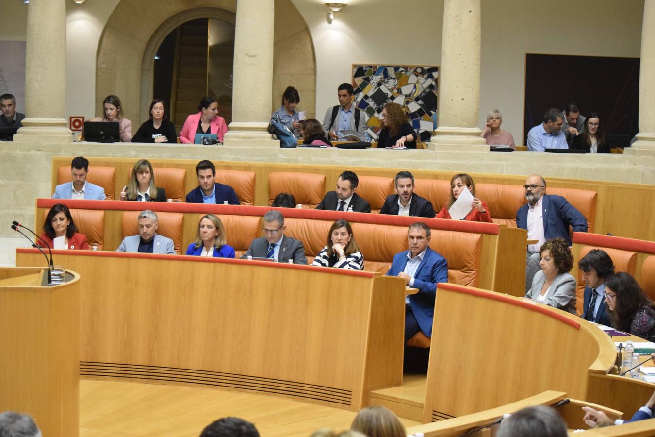 Sesión plenaria en el Parlamento de La Rioja. 